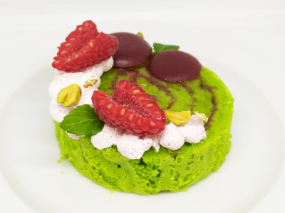Tegral Satin Cream Cake Green Velvet