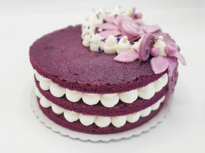 Tegral Satin Cream Cake Purple Velvet