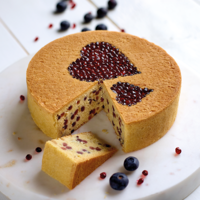 Borůvkový dort se srdcem